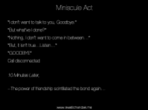 Miniscule Act